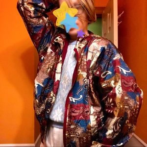 Vintage Patterned Jacket 80s